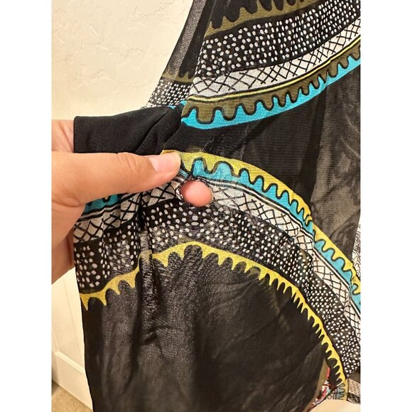 Y2K Vintage Apt 9 Womans Top Size 3X Boho Western Festival Sheer Mesh Grunge - Picture 2 of 12